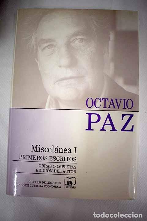 Libros: Miscel&aacute;nea, volumen I.- Paz, Octavio - Foto 1