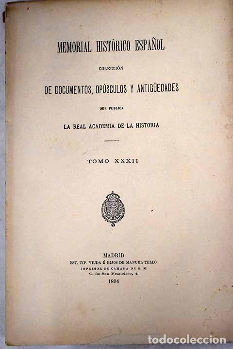 Libros: Memorial hist&oacute;rico espa&ntilde;ol: colecci&oacute;n de documentos - Foto 1