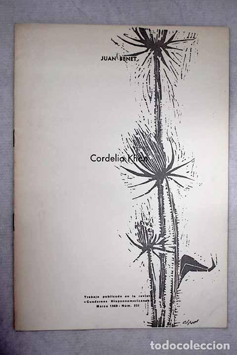 Libros: Cordelia Khan.- Benet, Juan - Foto 1