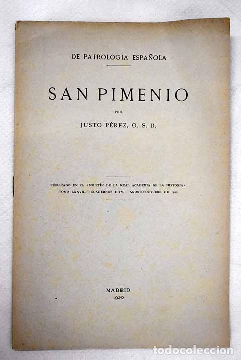 Libros: San Pimenio.- P&eacute;rez, Justo - Foto 1