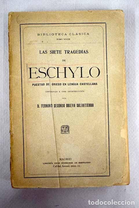 Libros: Las siete tragedias de Eschylo.- Esquilo - Foto 1