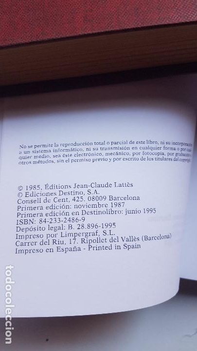 Libros: El viento de la tarde. Jean dOrmesson. Destinolibro 1995 - Foto 2