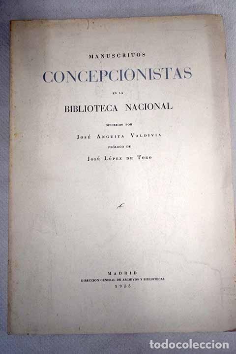 Libros: Manuscritos concepcionistas en la Biblioteca Nacional - Foto 1
