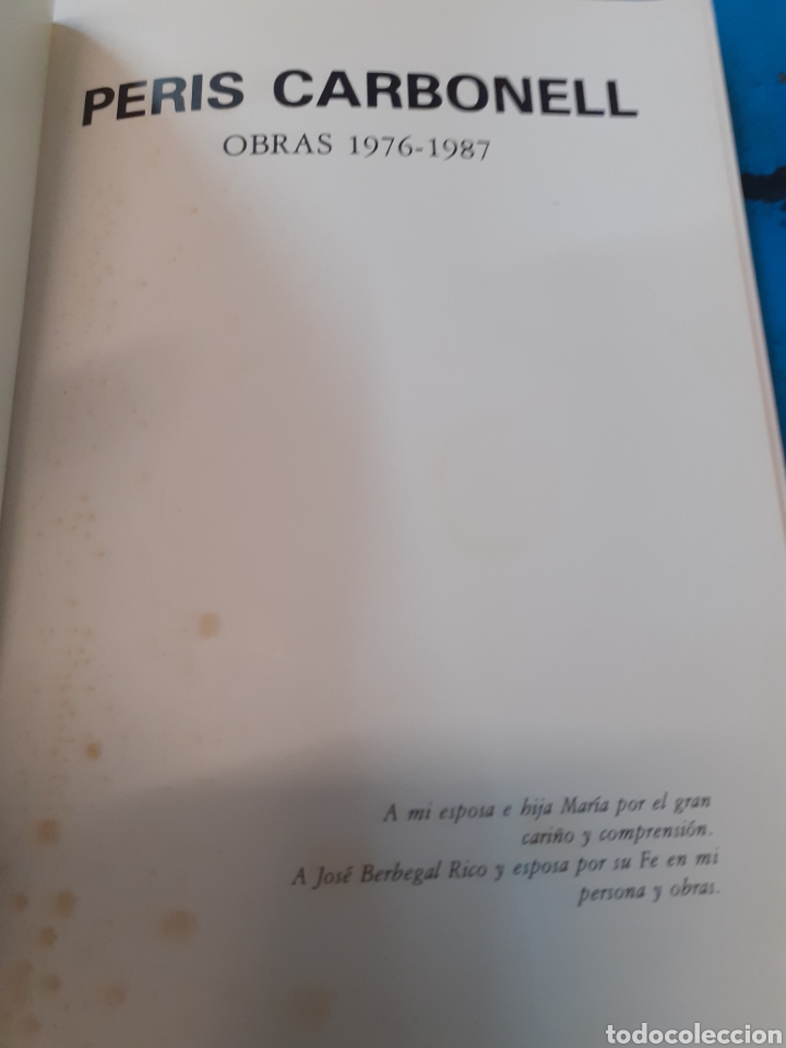Libros: PERIS CARBONELL. OBRAS 1976-1987 - CATALOGO. - Foto 1
