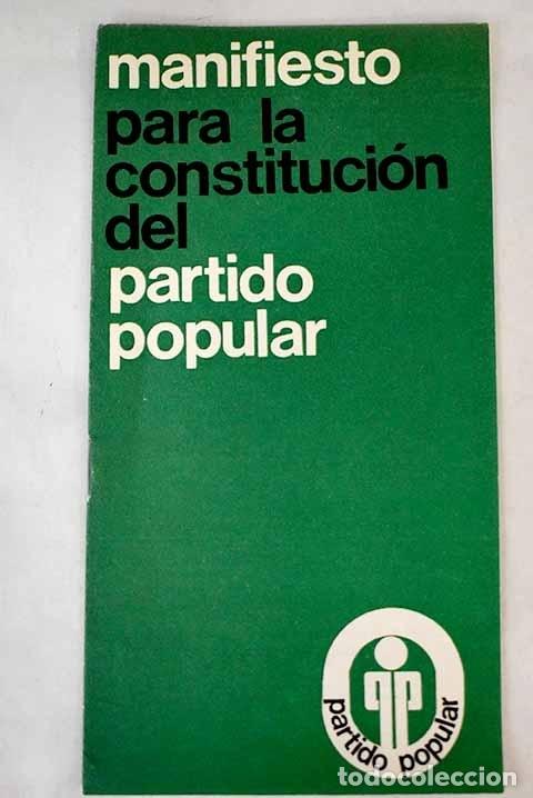 Libros: Manifiesto para la constituci&oacute;n del Partido Popular - Foto 1