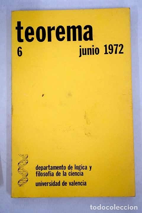 Libros: Teorema, n&uacute;mero 6: : Universidad de Valencia. - Foto 1