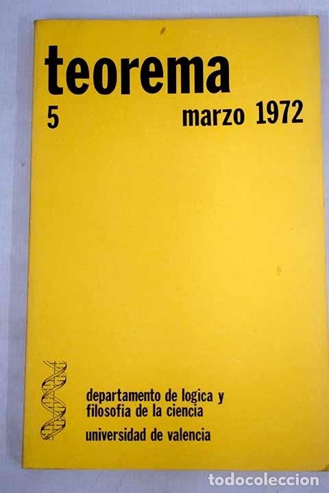 Libros: Teorema, n&uacute;mero 5: : Universidad de Valencia. - Foto 1