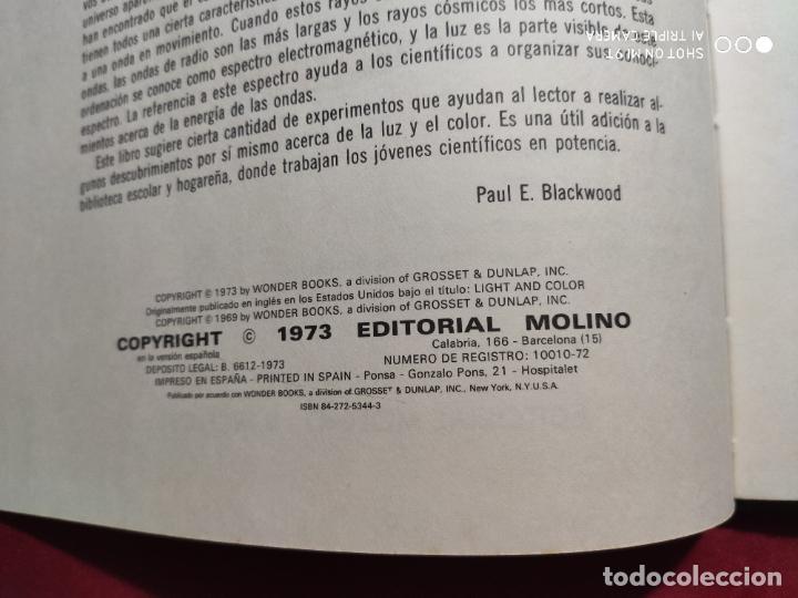 Libros: C&Oacute;MO Y POR QU&Eacute; DE LA LUZ Y COLOR. MOLINO. 1973 - Foto 4