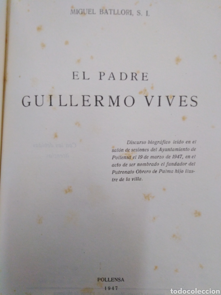 Libros: EL PADRE GUILLERMO VIVES - BATLLORI, Miguel - Foto 2
