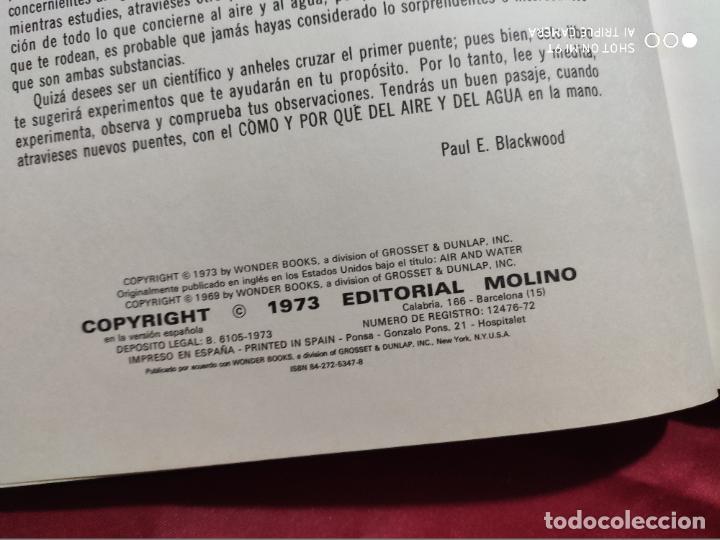 Libros: C&Oacute;MO Y POR QU&Eacute; DEL AIRE Y AGUA. MOLINO. 1973 - Foto 3