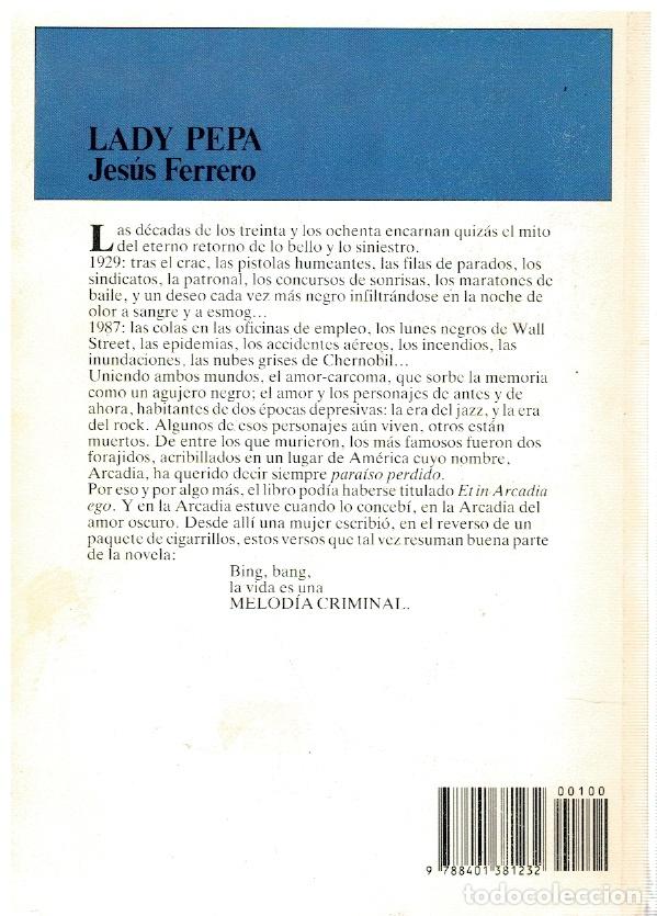 Libros: Lady Pepa (primera edici&oacute;n) - Jes&uacute;s Ferrero - Foto 2