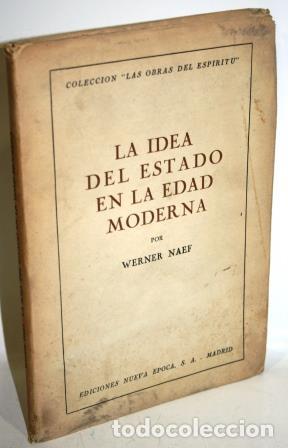 Libros: LA IDEA DEL ESTADO EN LA EDAD MODERNA - NAEF, Werner - Foto 1
