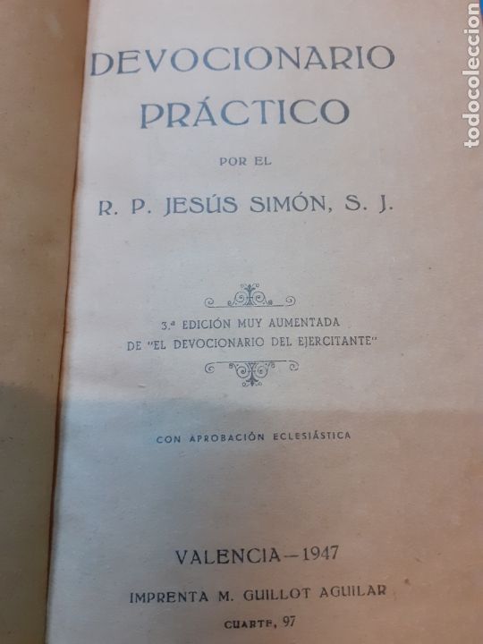 Libros: DEVOCIONARIO PRACTICO - SIMON, Jes&uacute;s S. J. - Foto 1