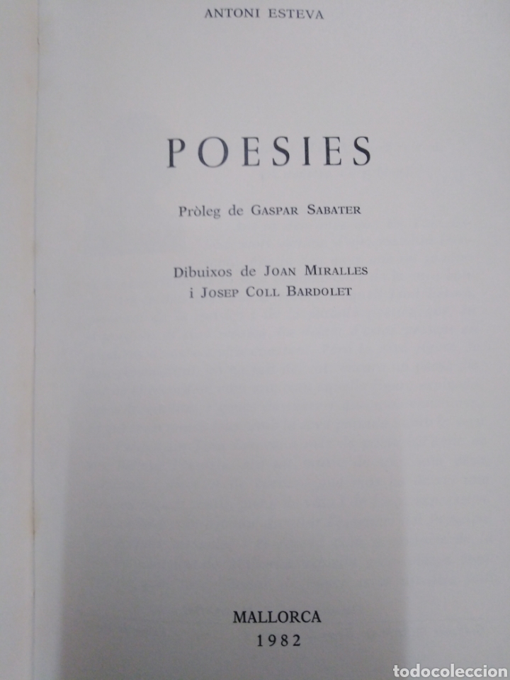 Libros: POESIES - ESTEVA, Antoni. - Foto 3