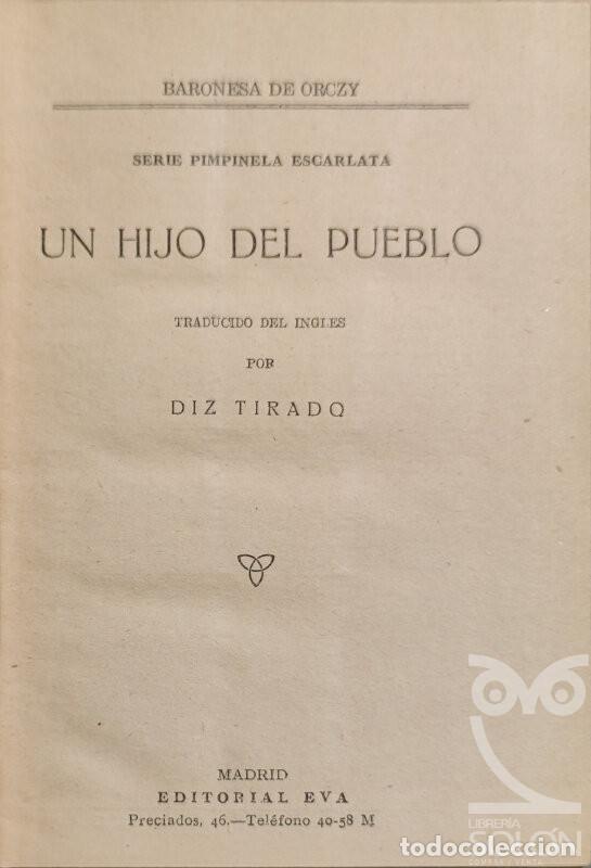 Libros: Un hijo del pueblo - Baronesa de Orczy - Foto 2