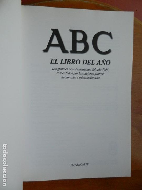 Libros: ABC EL LIBRO DEL A&Ntilde;O - ESPASA CALPE 1994. - Foto 3