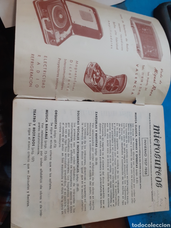 Libros: MICROSURCOS Invierno 1957-1958.Catalogo Discos - VDA. DE MIGUEL ROCA - Foto 3