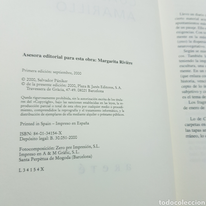 Libros: CUADERNO AMARILLO - SALVADOR PANIKER - Foto 3