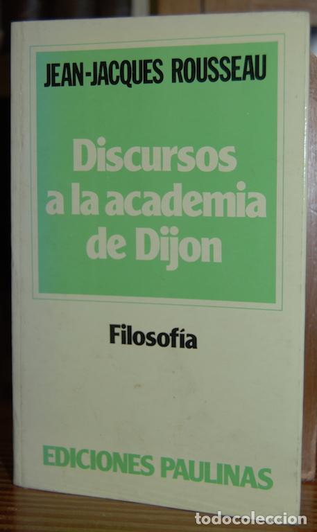 Libros: DISCURSOS A LA ACADEMIA DE DIJON - ROUSSEAU, Jean-Jacques - Foto 1