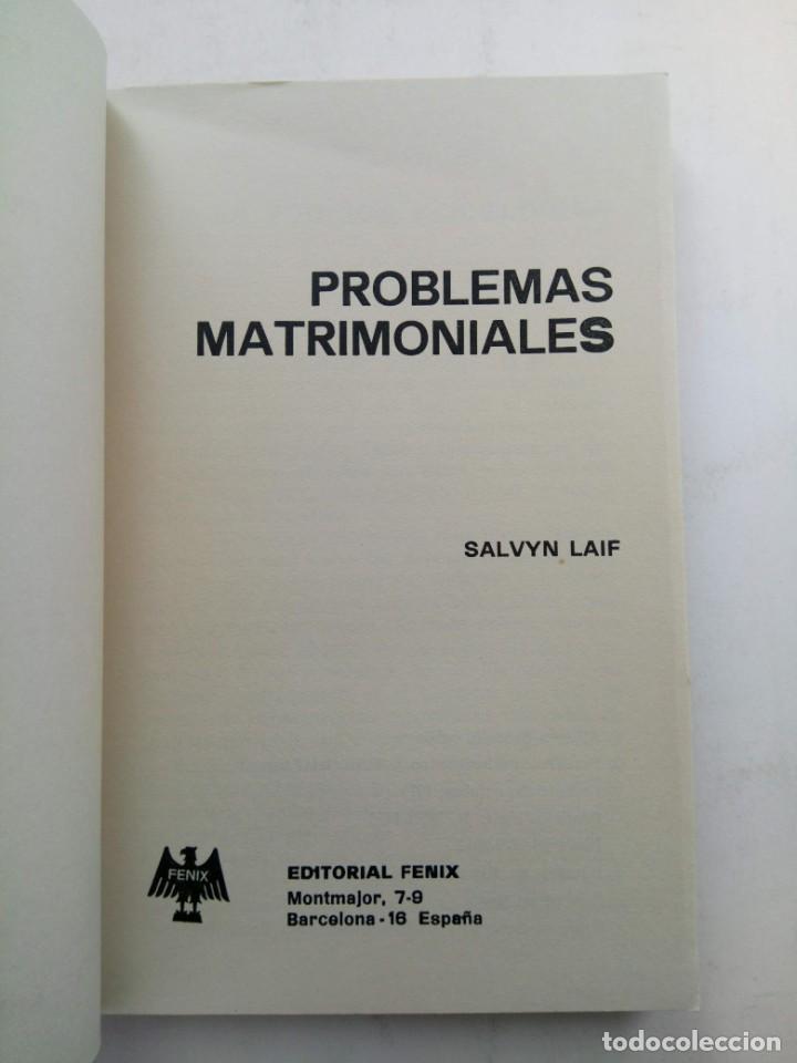 Libros: PROBLEMAS MATRIMONIALES - SALVYN LAIF - EDITORIAL FENIX - Foto 2