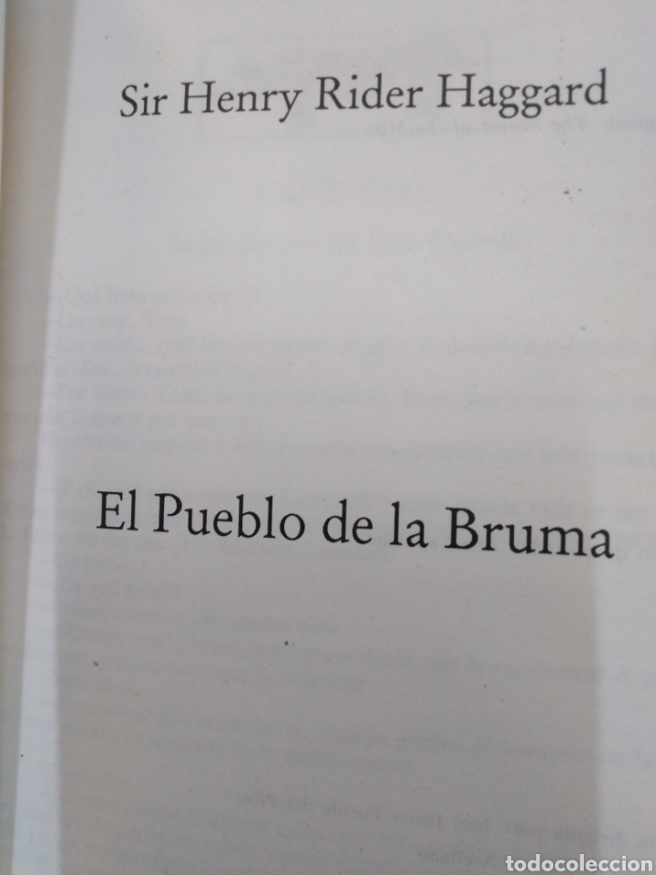 Libros: EL PUEBLO DE LA BRUMA - HAGGARD, H. Rider - Foto 4