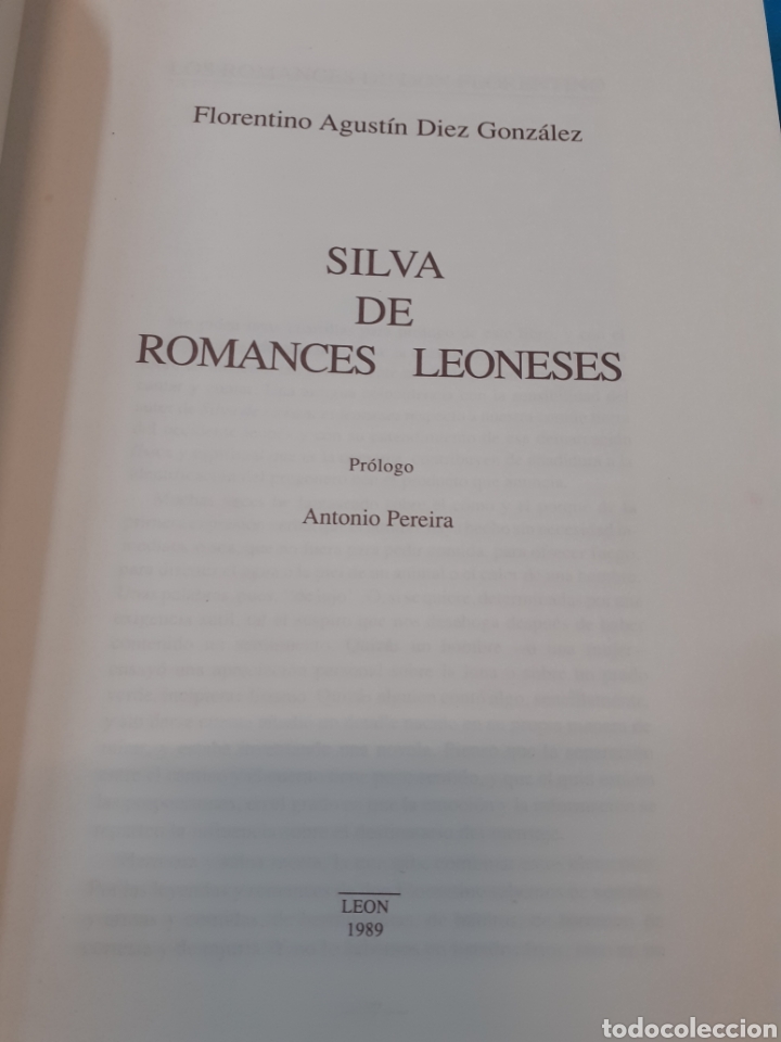 Libros: SILVA DE ROMANCES LEONESES - DIEZ GONZALEZ F. A. - Foto 3