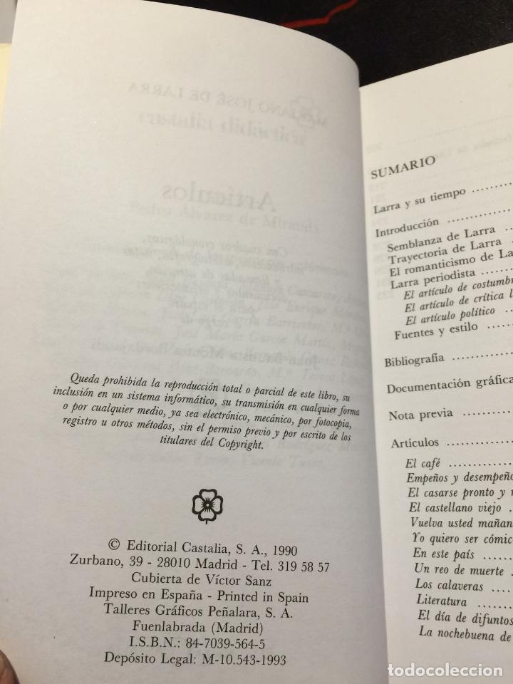 Libros: Art&iacute;culos - LARRA, Mariano Jos&eacute; de - Foto 5