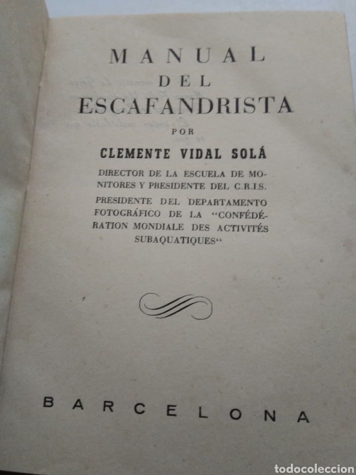 Libros: MANUAL DEL ESCAFANDRISTA/CLEMENTE VIDAL SOL&Aacute; - Foto 3