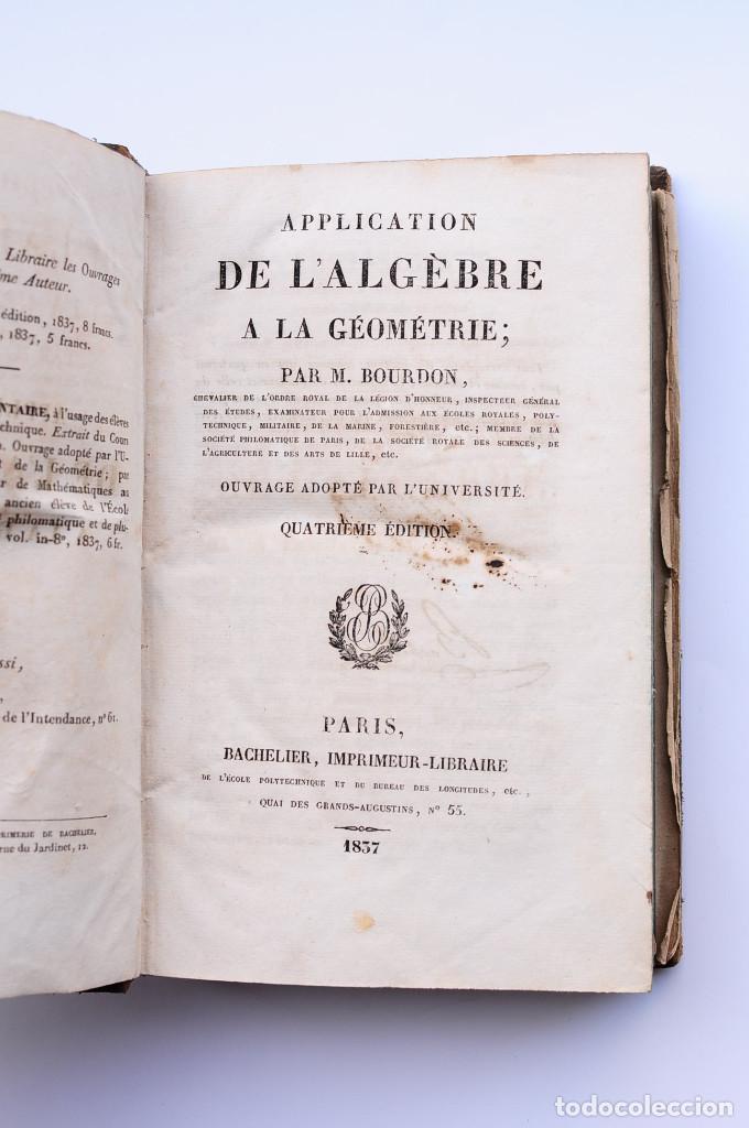 Libros: Application de lalg&egrave;bre a la g&eacute;om&eacute;trie - BOURDON, M. - Foto 5