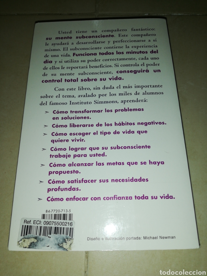 Libros: Su poder subconsciente, Charles M. Simmons,edici&oacute;nes Obelisco - Foto 2