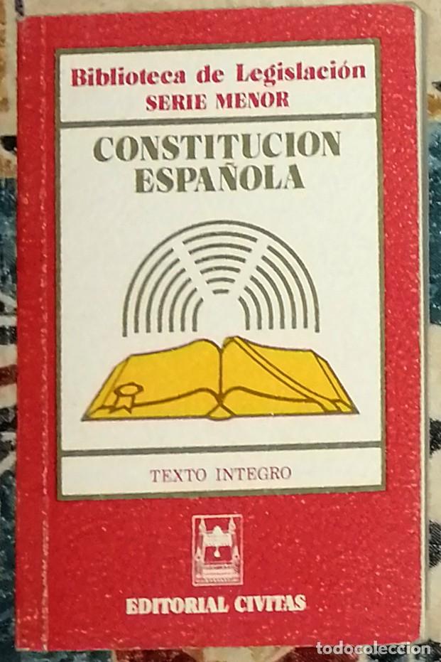 Libros: Constituci&oacute;n espa&ntilde;ola texto &iacute;ntegro - Foto 1