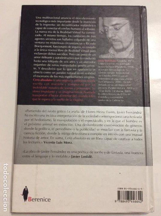 Libros: CERO ABSOLUTO JAVIER FERNANDEZ - Foto 2