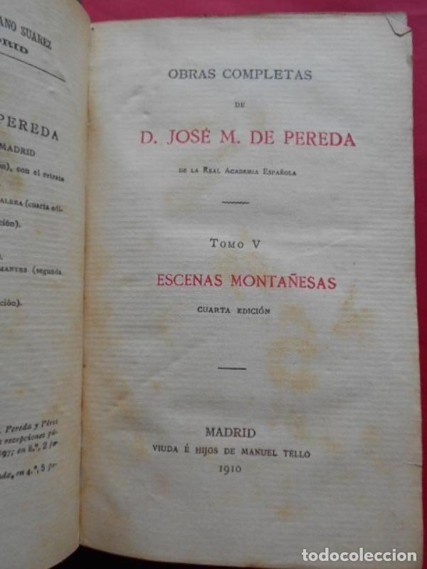 Libros: Escenas Monta&ntilde;esas. - Pereda, Jos&eacute; Mar&iacute;a de. - Foto 2