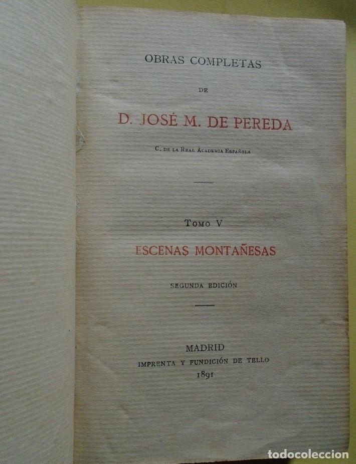 Libros: Escenas Monta&ntilde;esas. - Pereda, Jos&eacute; Mar&iacute;a de. - Foto 2