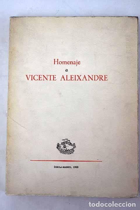 Libros: Homenaje a Vicente Aleixandre - Foto 1