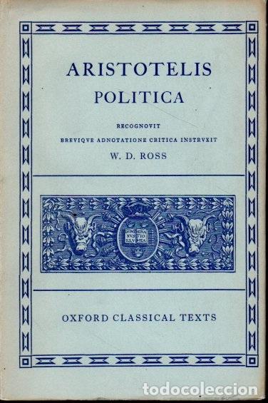 Libros: POLITICA. - ARISTOTELES. ROSS, W. D. ( Ed.). - Foto 1