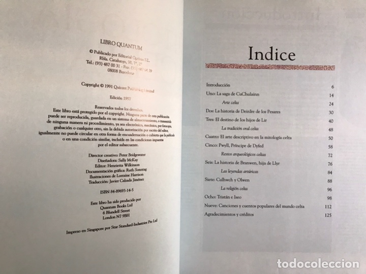 Libros: Mitolog&iacute;a c&eacute;ltica. Dioses y leyendas. David Bellingham. Dif&iacute;cil - Foto 3