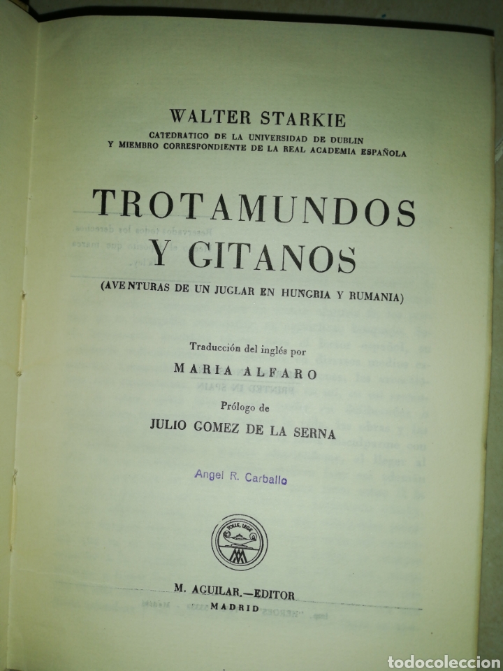 Libros: Trotamundo y gitano Walter Starkie, Aguilar editor - Foto 6