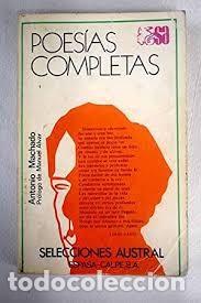 Libros: ANTONIO MACHADO POES&Iacute;AS COMPLETAS AUSTRAL - Foto 1