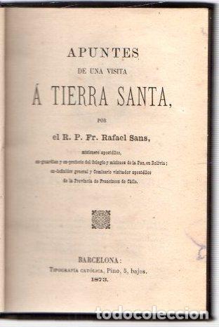 B&uuml;cher: Apuntes de una visita a tierra santa - Sans, Rafael