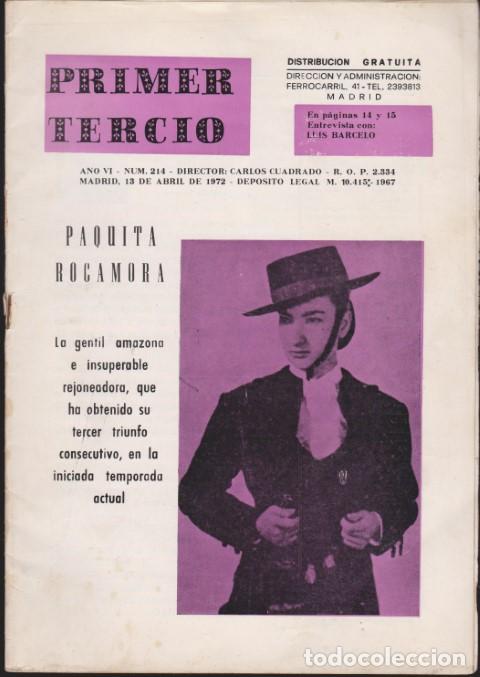 Libros: PRIMER TERCIO. A&Ntilde;O VI. NUM. 214. PAQUITA ROCAMORA - CARLOS CUADRADO. DIRECTOR