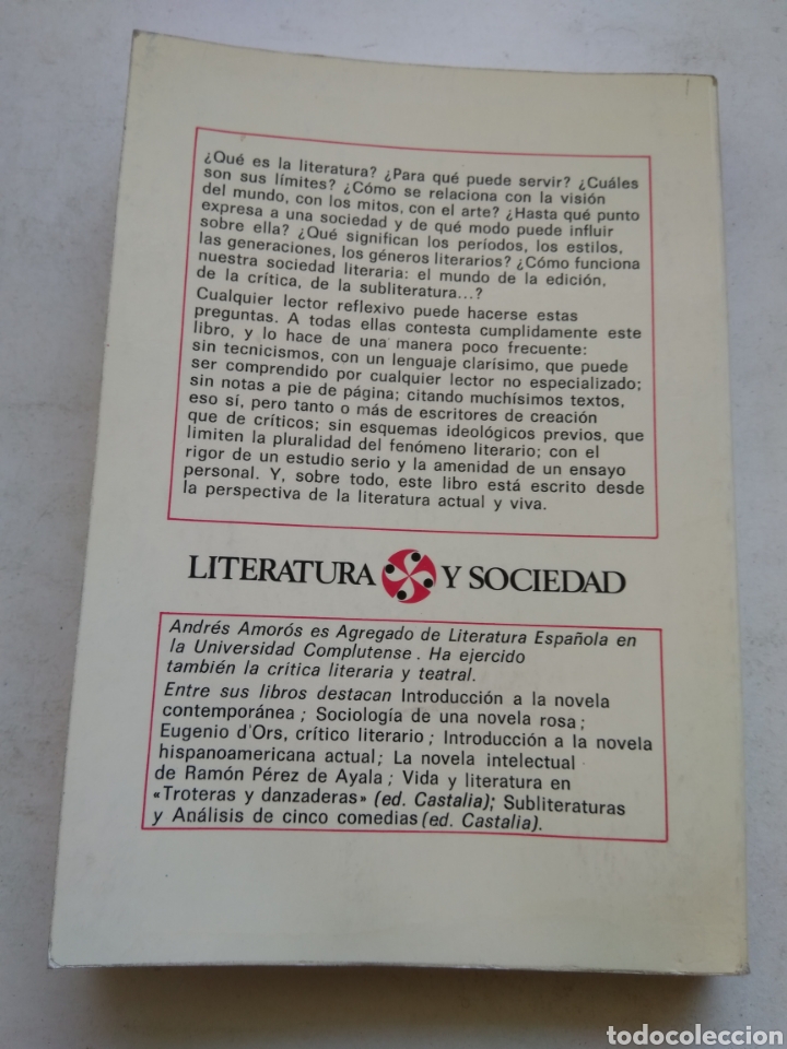 Libros: INTRODUCCI&Oacute;N A LA LITERATURA/ANDR&Eacute;S AMOR&Oacute;S - Foto 4