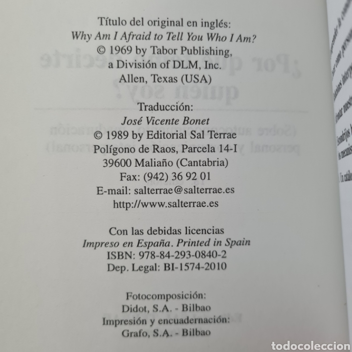 Libros: &iquest;Por qu&eacute; temo decirte qui&eacute;n soy?. John Powell - Foto 4
