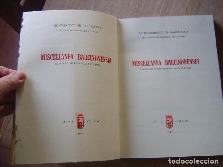 Libros: MISCELLANEA BARCINONENSIA. NUM. XLVIII 1977. - Foto 4