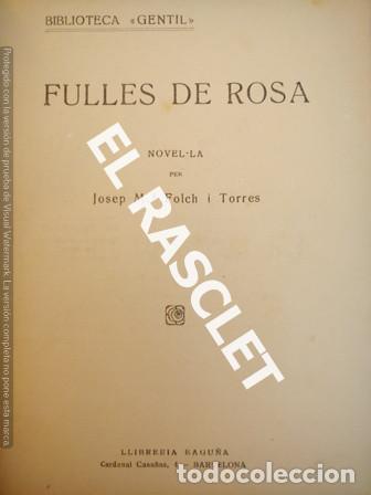 Libros: FULLES DE ROSA - J.M. FOLC I TORRES - Foto 2