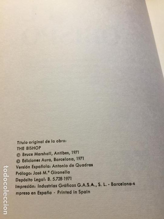 Libros: El obispo - Bruce Marshall - Foto 2