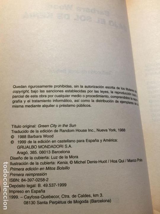 Libros: Bajo el sol de kenia - Barbara Wood - Foto 5