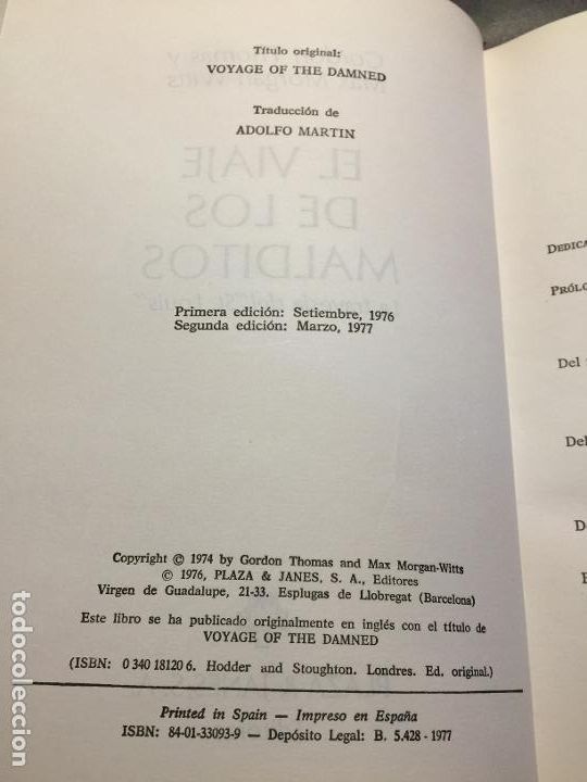 Libros: El viaje de los malditos - Gordon Thomas y Max Morgan-Witts - Foto 3
