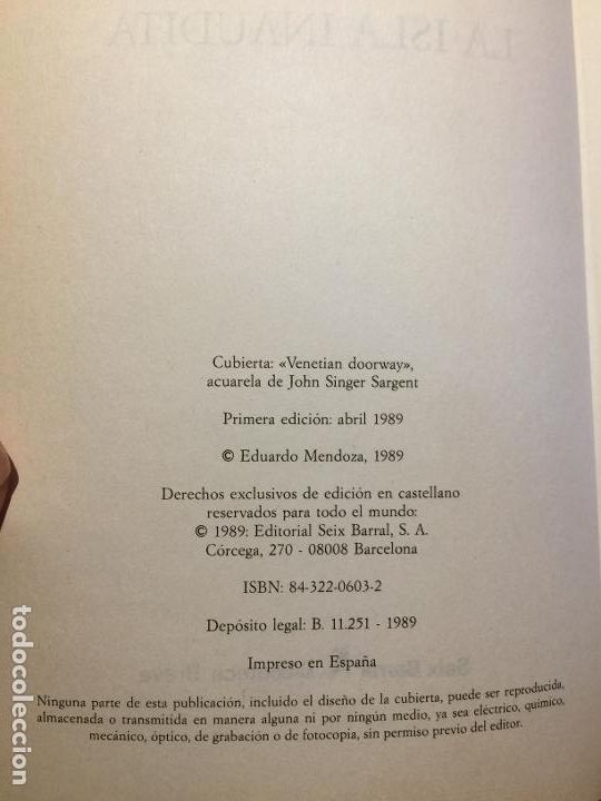 Libros: La isla inaudita - Eduardo Mendoza - Foto 4