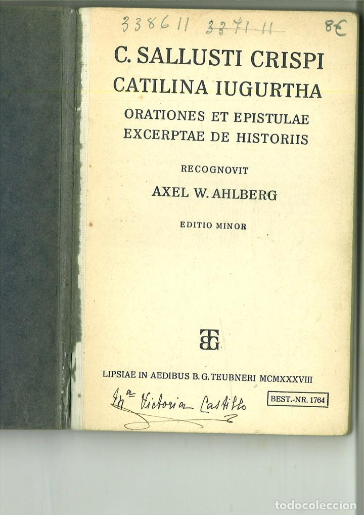Libros: CATILINA IUGURTHA. C. SALUSTI CRISPI - Foto 2